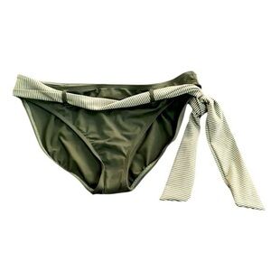 Anne Cole Olive Green Tie Belt Bikini Tankini Hipster Bottom XL NWT